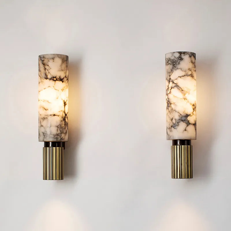 Luxury Chinese Marble Wall Lamp Copper Light - DecorGama