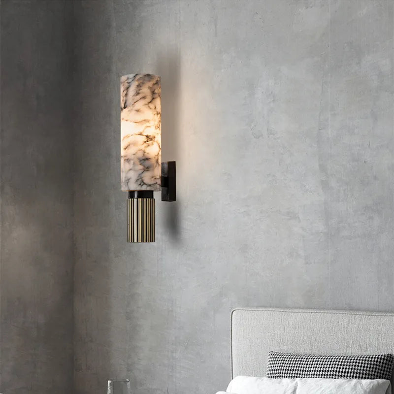 Luxury Chinese Marble Wall Lamp Copper Light - DecorGama