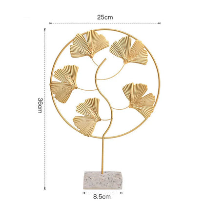 Nordic Gold Ginkgo Metal Leaf Crafts