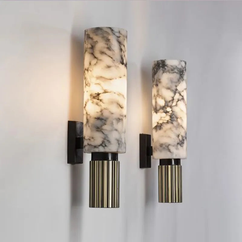 Luxury Chinese Marble Wall Lamp Copper Light - DecorGama