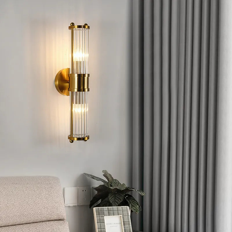 Modern Luxury Gold Crystal Wall Lamp LED - DecorGama