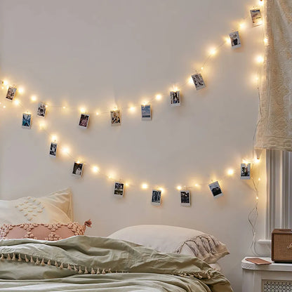 String light Photo Clip USB LED Fairy Lights Battery Operated - DecorGama