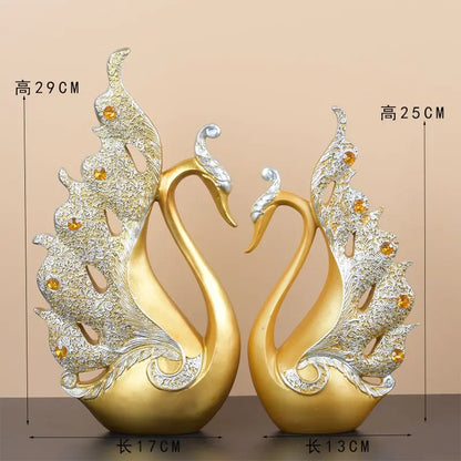 Gold Animal Figurines Resin