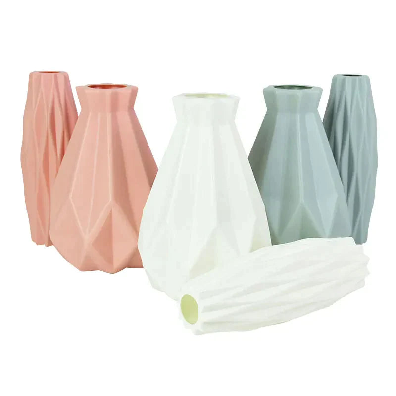 Imitation Ceramic Plastic Flower Vase Pot - DecorGama