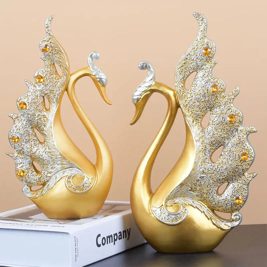 Gold Animal Figurines Resin