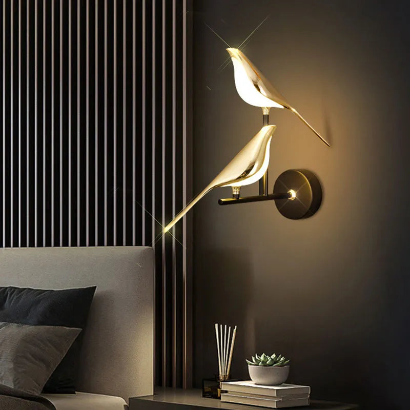 LED Golden Bird Wall Lamp Parlor Bar - DecorGama