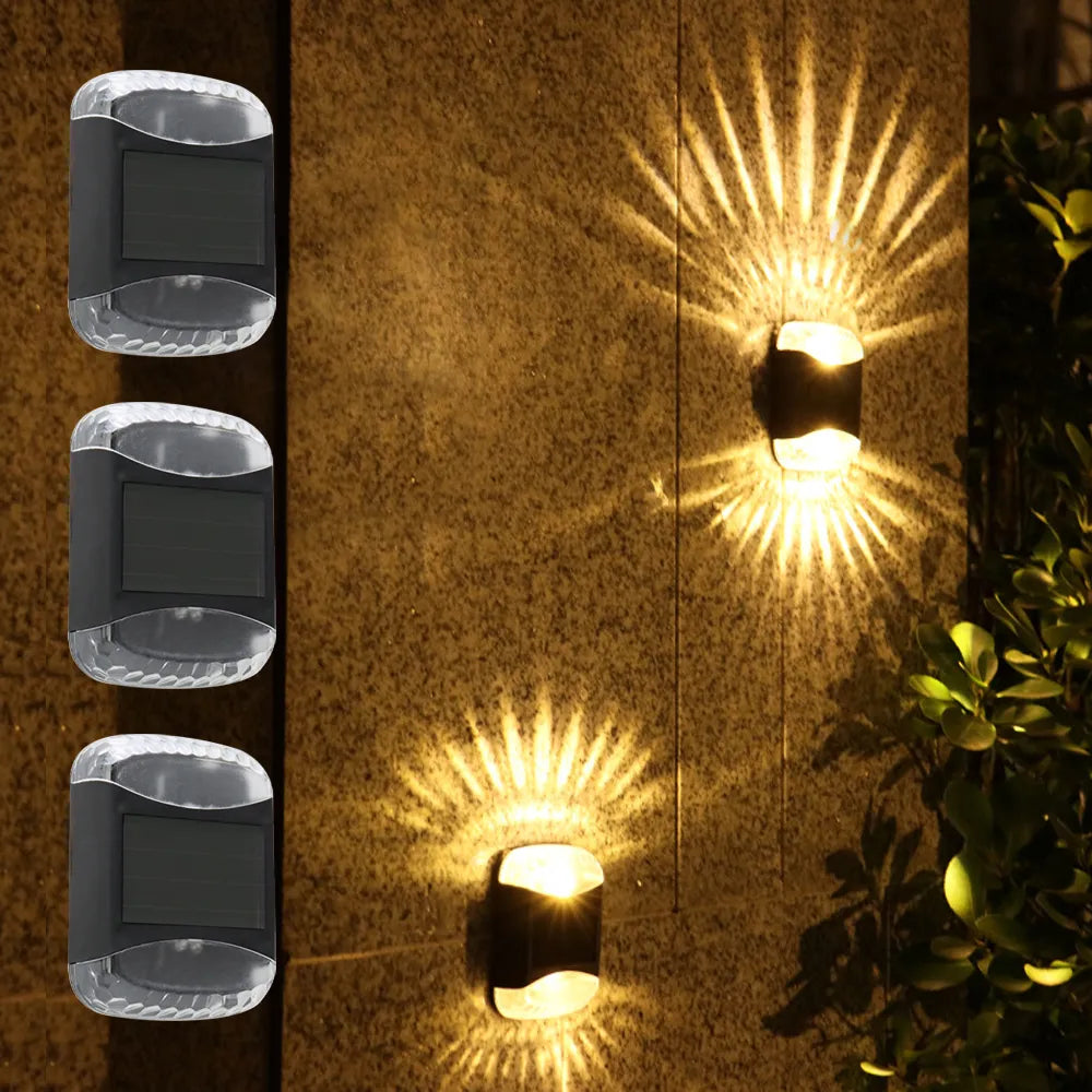 LED Solar Lamp Outdoor Wall Garden Ambient Light - DecorGama