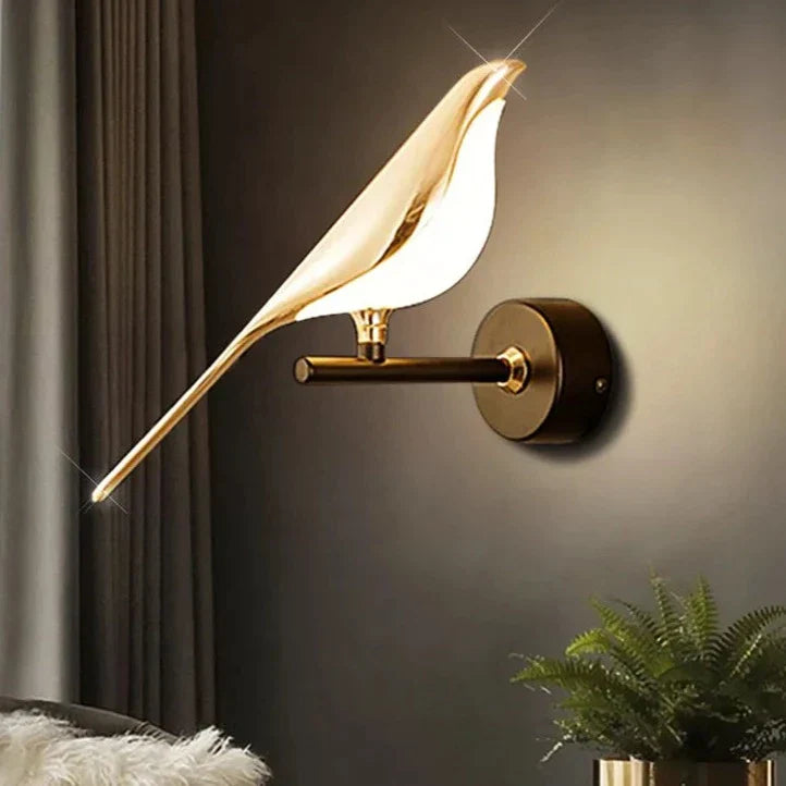 LED Golden Bird Wall Lamp Parlor Bar - DecorGama