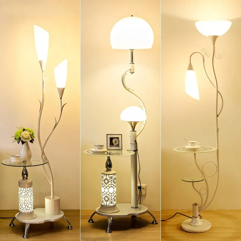 Flower Tea Table Floor Lamps for Living Room - DecorGama