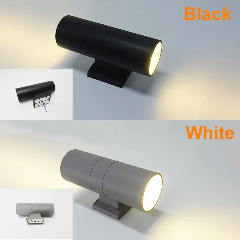 Black gray up down outdoor wall light - DecorGama