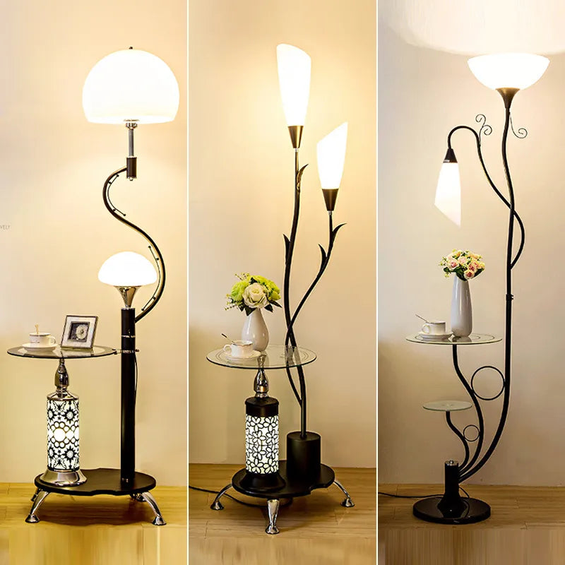 Flower Tea Table Floor Lamps for Living Room - DecorGama