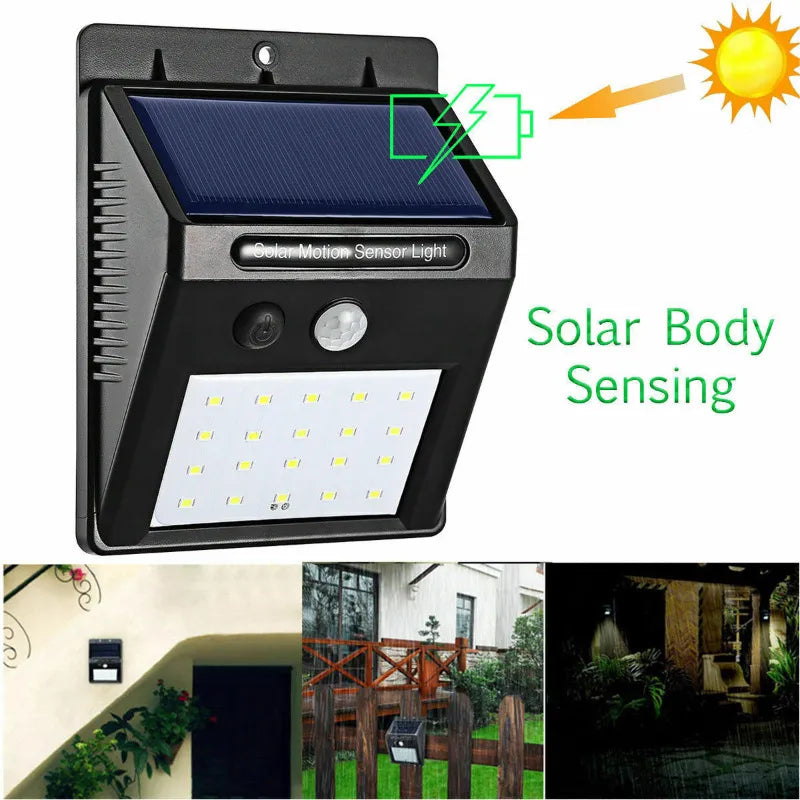 30 LED Outdoor Solar Lamp Motion Sensor Wall Light - DecorGama