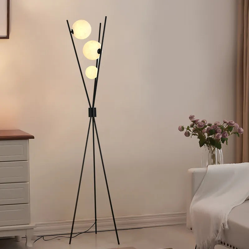 LED Floor Lamp Moon Glass Ball Standing Lights for Living Room - DecorGama