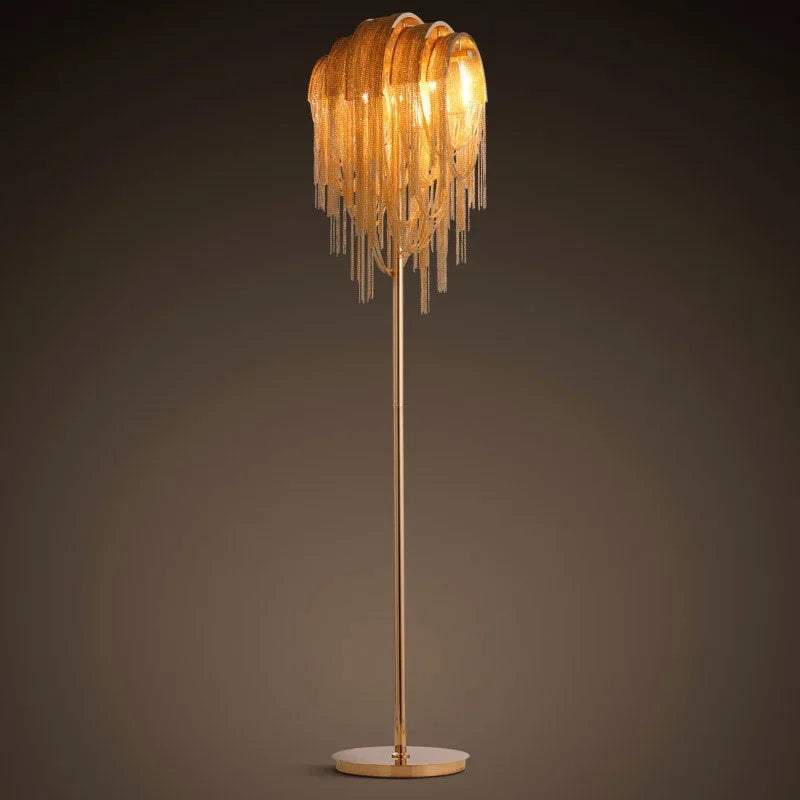 Postmodern Aluminum Tassel Floor Lamp