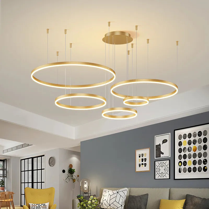 Ceiling Circular Ring Chandelier Lighting Decor - DecorGama