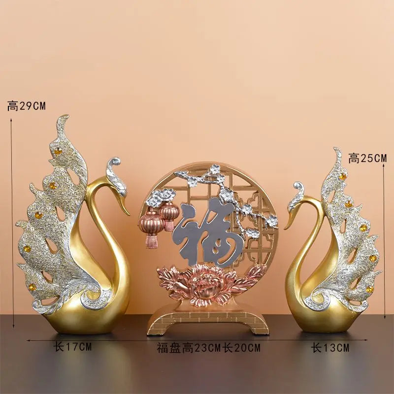 Gold Animal Figurines Resin