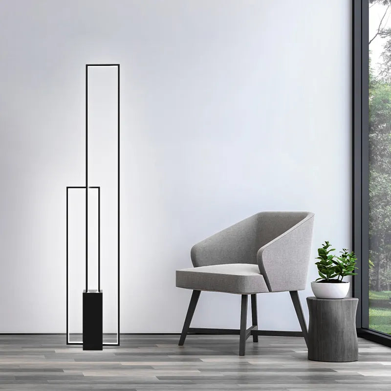 Minimalism Floor Lamp Simple Black Foot Switch Led - DecorGama