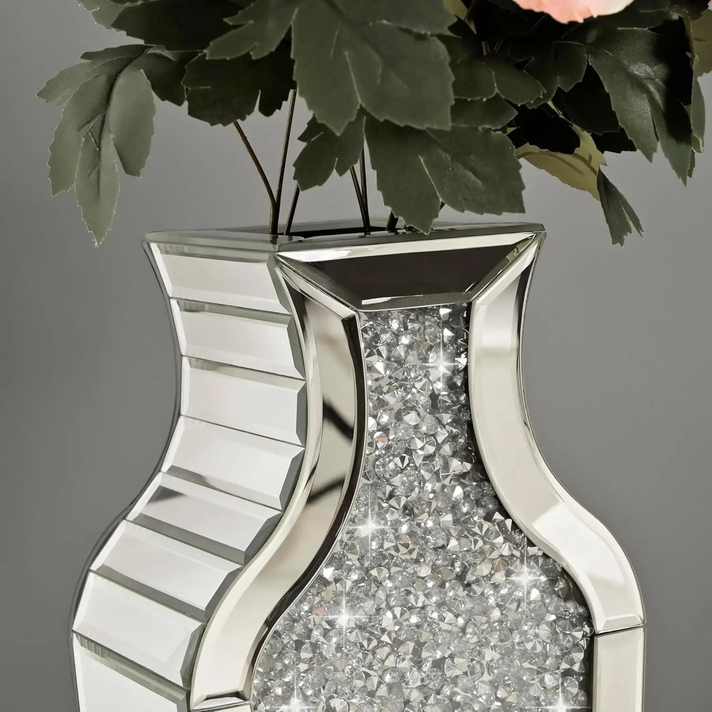 Tall Crushed Diamond Floor Vase