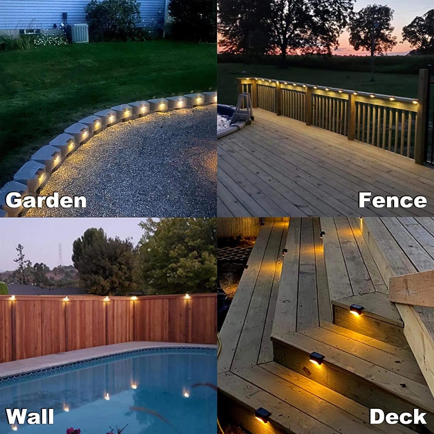 LED Solar Deck Outdoor Solar Path Garden Light - DecorGama